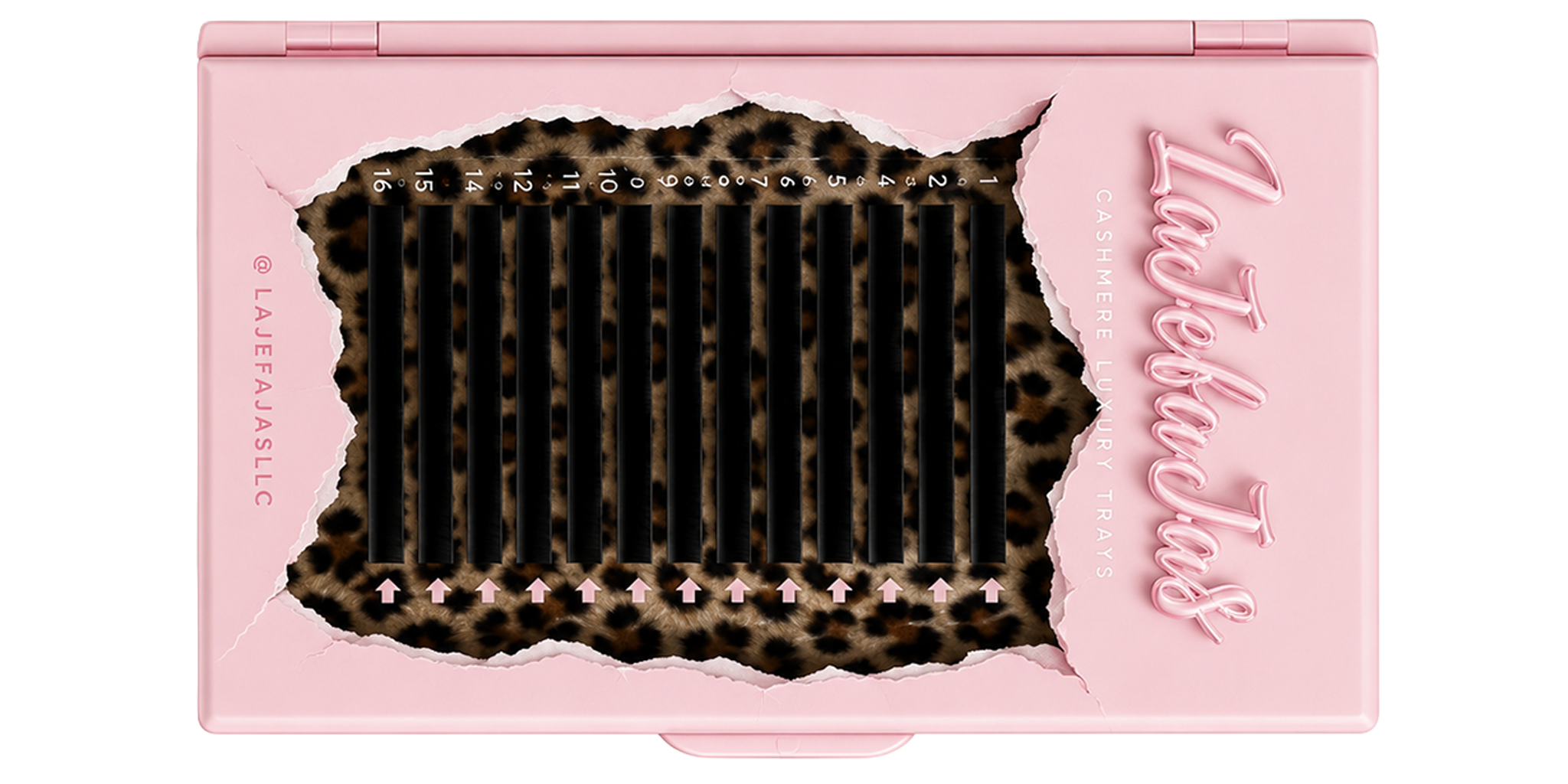 LaJefaJas cashmere lash tray pink